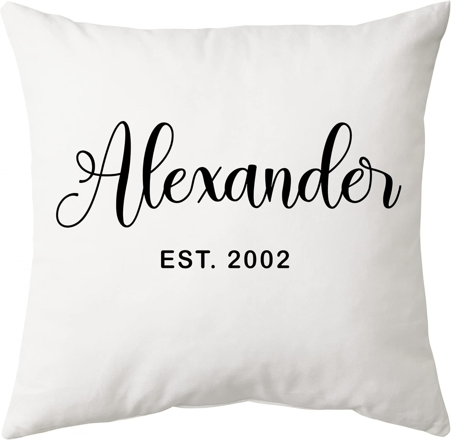 Name Date Pattern - Personalized Pillow(Insert Included)