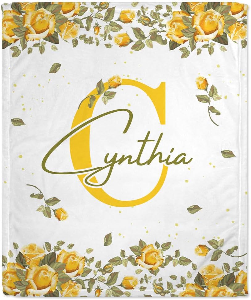 Swaddle Floral Baby Blanket - Personalized Blanket