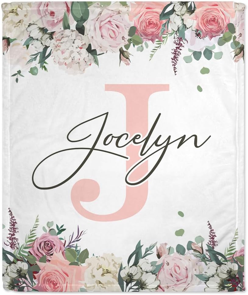 Floral Baby Blanket - Personalized Blanket