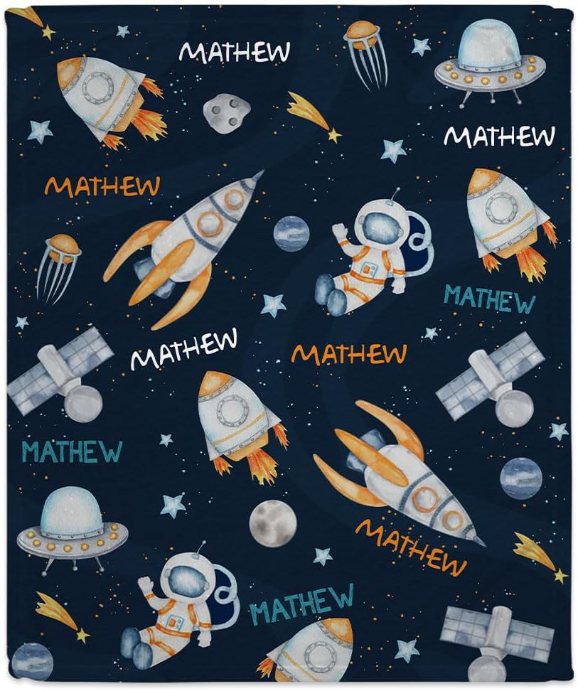 Outer Space Baby Blanket - Personalized Blanket