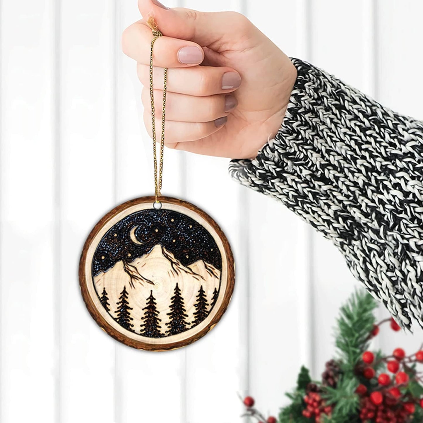 Camping Hiking Lover- Personalized Wooden Ornament