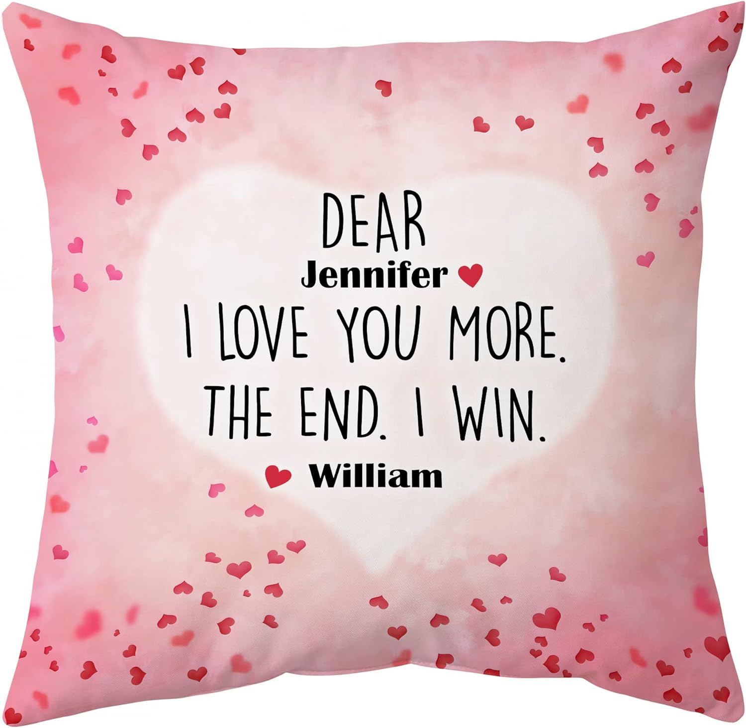 I Loe You More - Personalized Pillow (Insert Included)