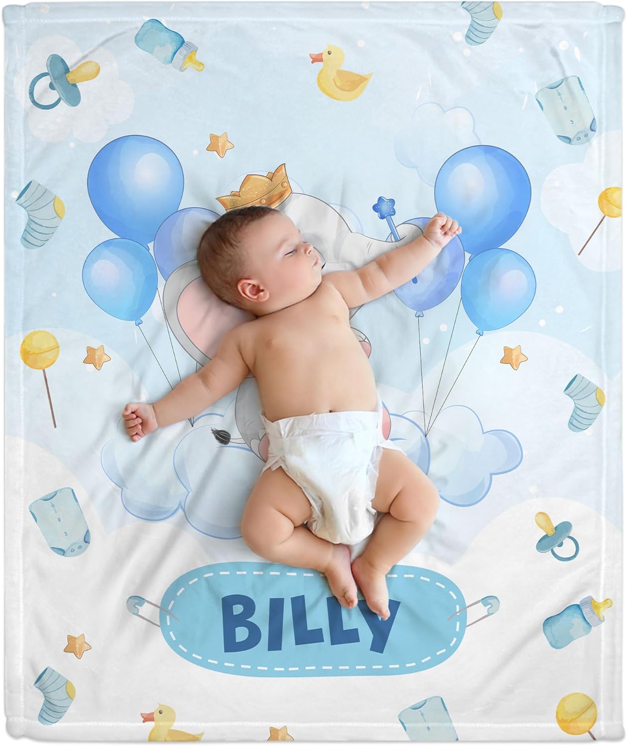 Elephant Baby Blanket - Personalized Blanket