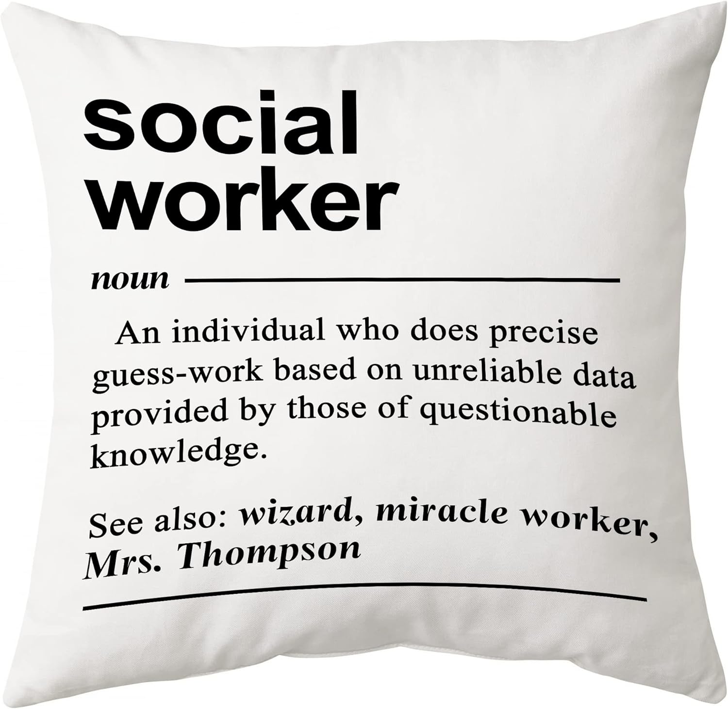 Social Worker Pattern - Personalized Pillow (Insert Included)