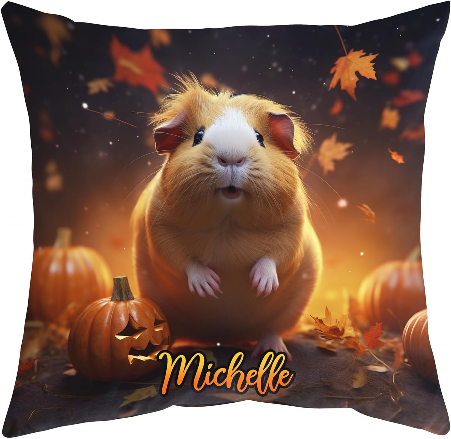 Guinea Pig Halloween Pattern - Personalized Pillow (Insert Included)