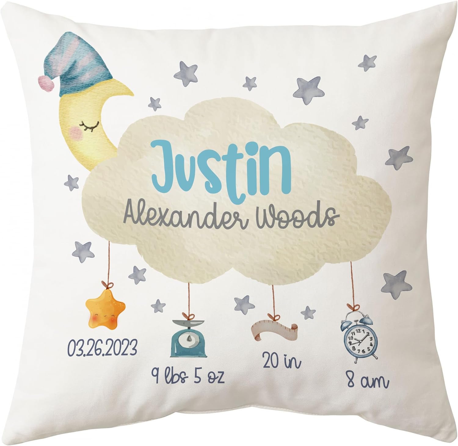 Night Pattern - Personalized Pillow (Insert Included)