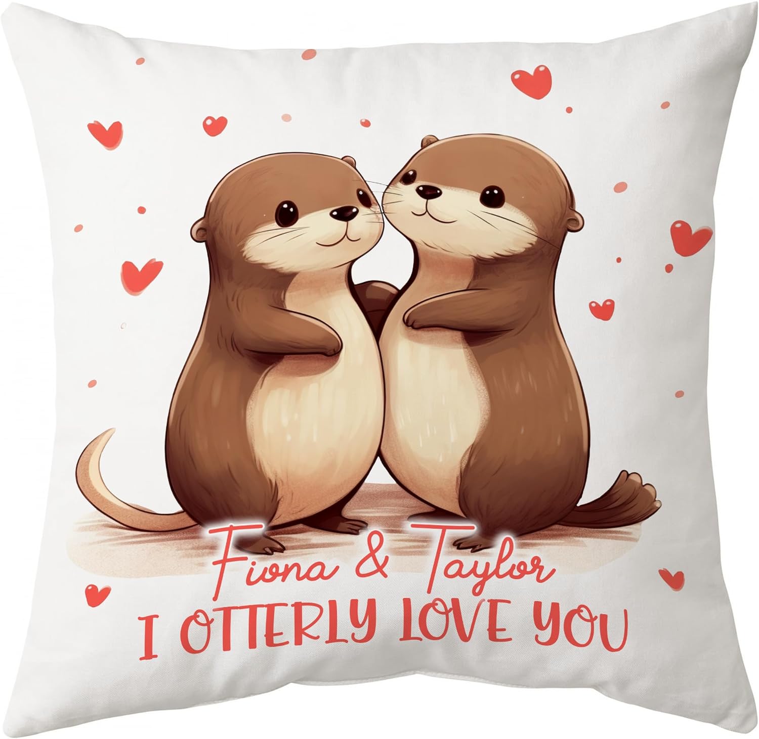 I Otterly Love You - Personalized Pillow (Insert Included)