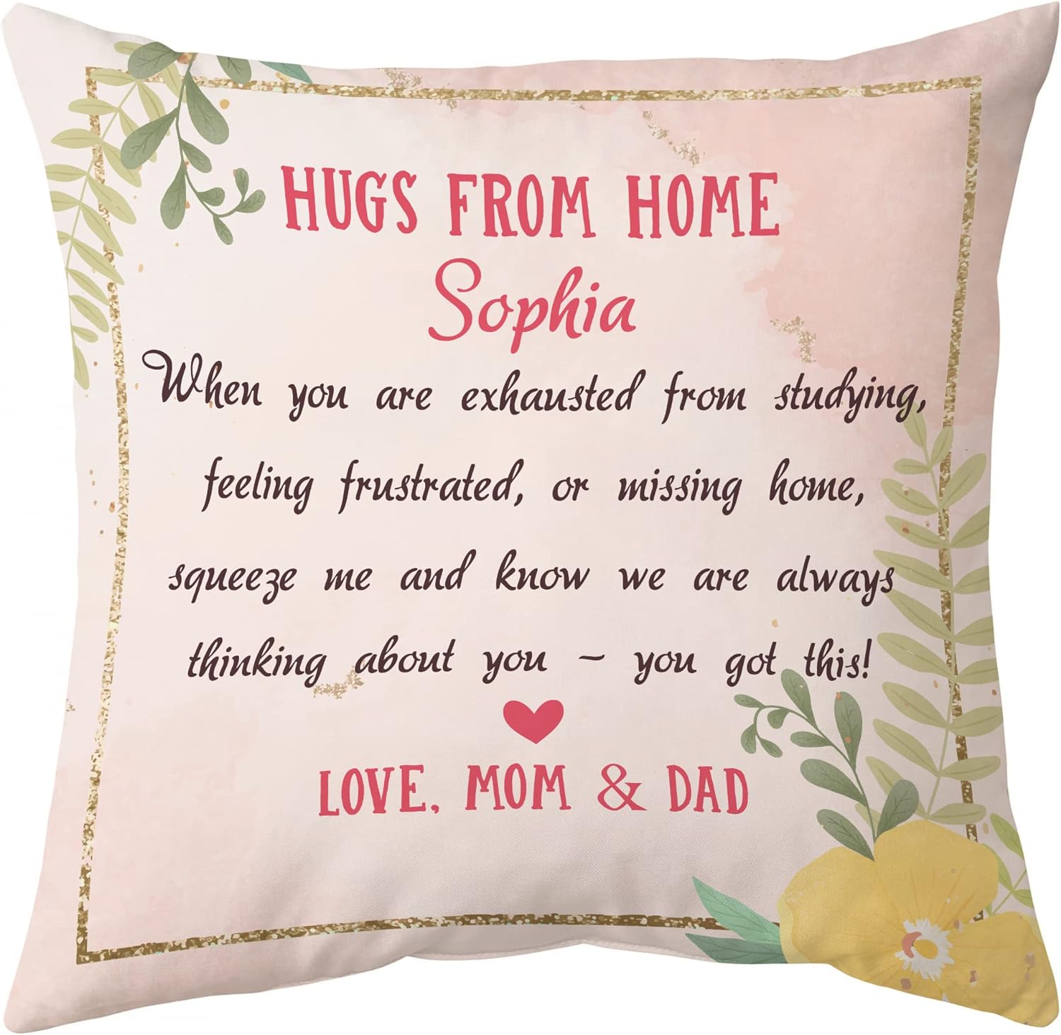 Hug From Home - Personalized Pillow(Insert Included)