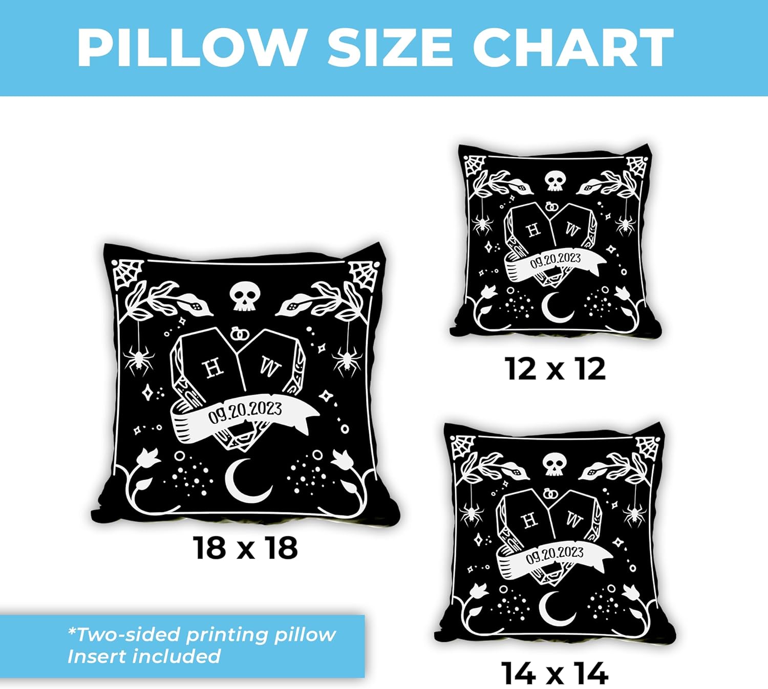 Couple Gothic Pattern - Personalized Pillow (Insert Included)