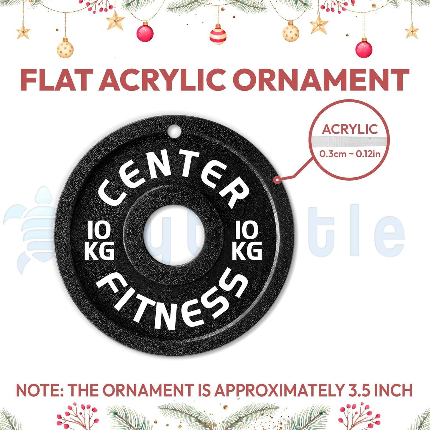 Barbell Weight Plates - Personalized Acrylic Ornament