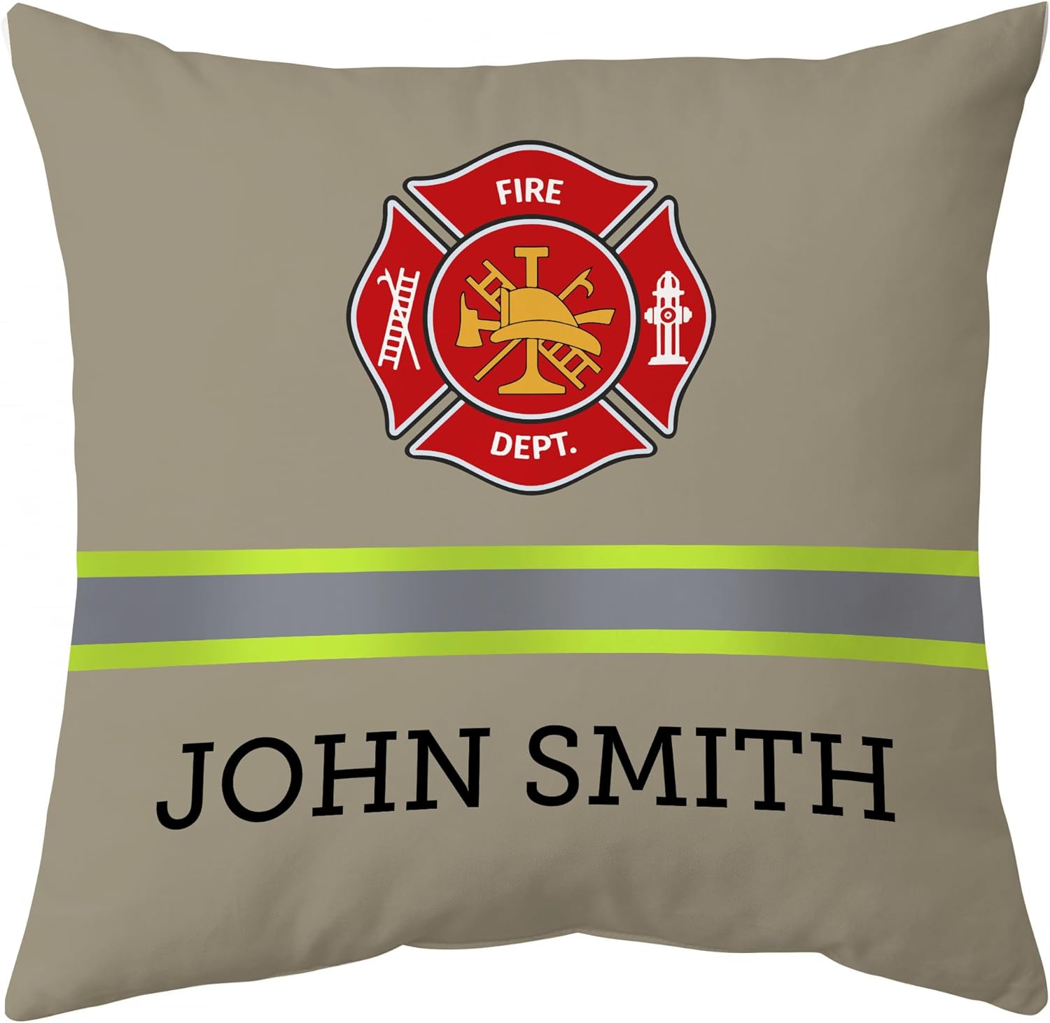 Firefighter Pattern - Personalized Pillow (Insert Included)