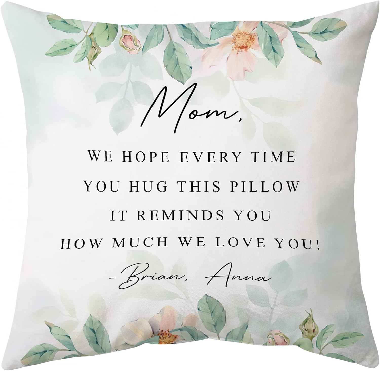 Mom Floral Pattern - Personalized Pillow (Insert Included)
