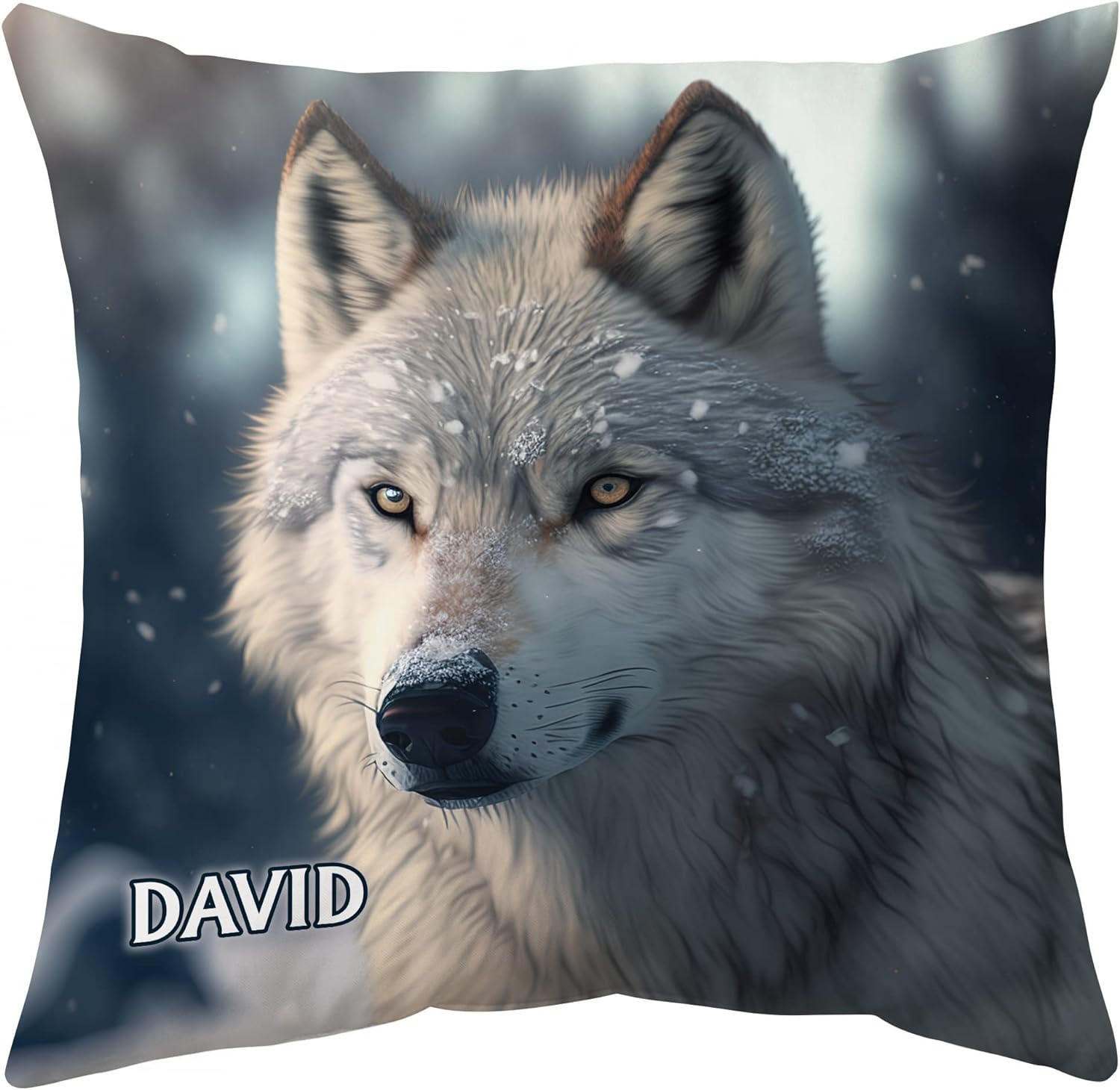 Snow Wolf Pattern - Personalized Pillow(Insert Included)