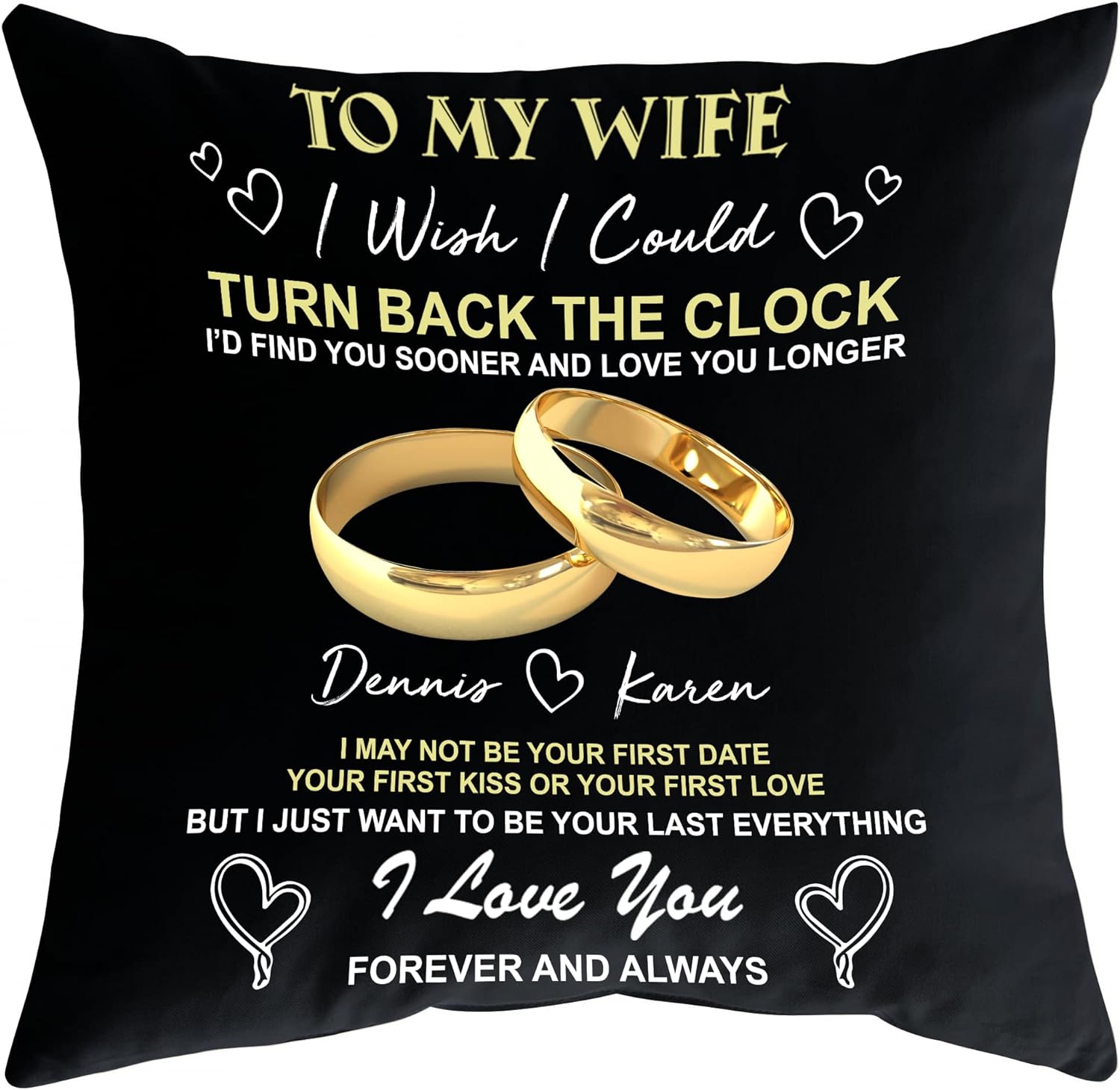 I Wish I Could Turn Back The Clock - Personalized Pillow (Insert Included)