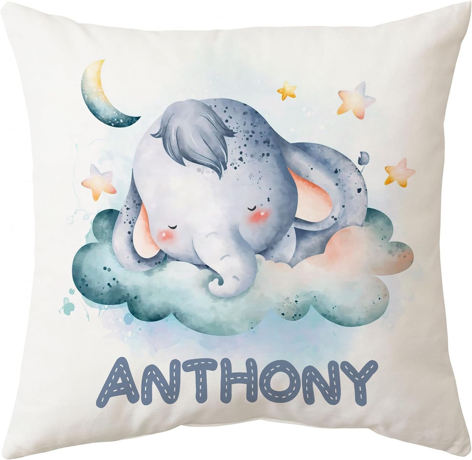 Night Elephant Pattern - Personalized Pillow (Insert Included)