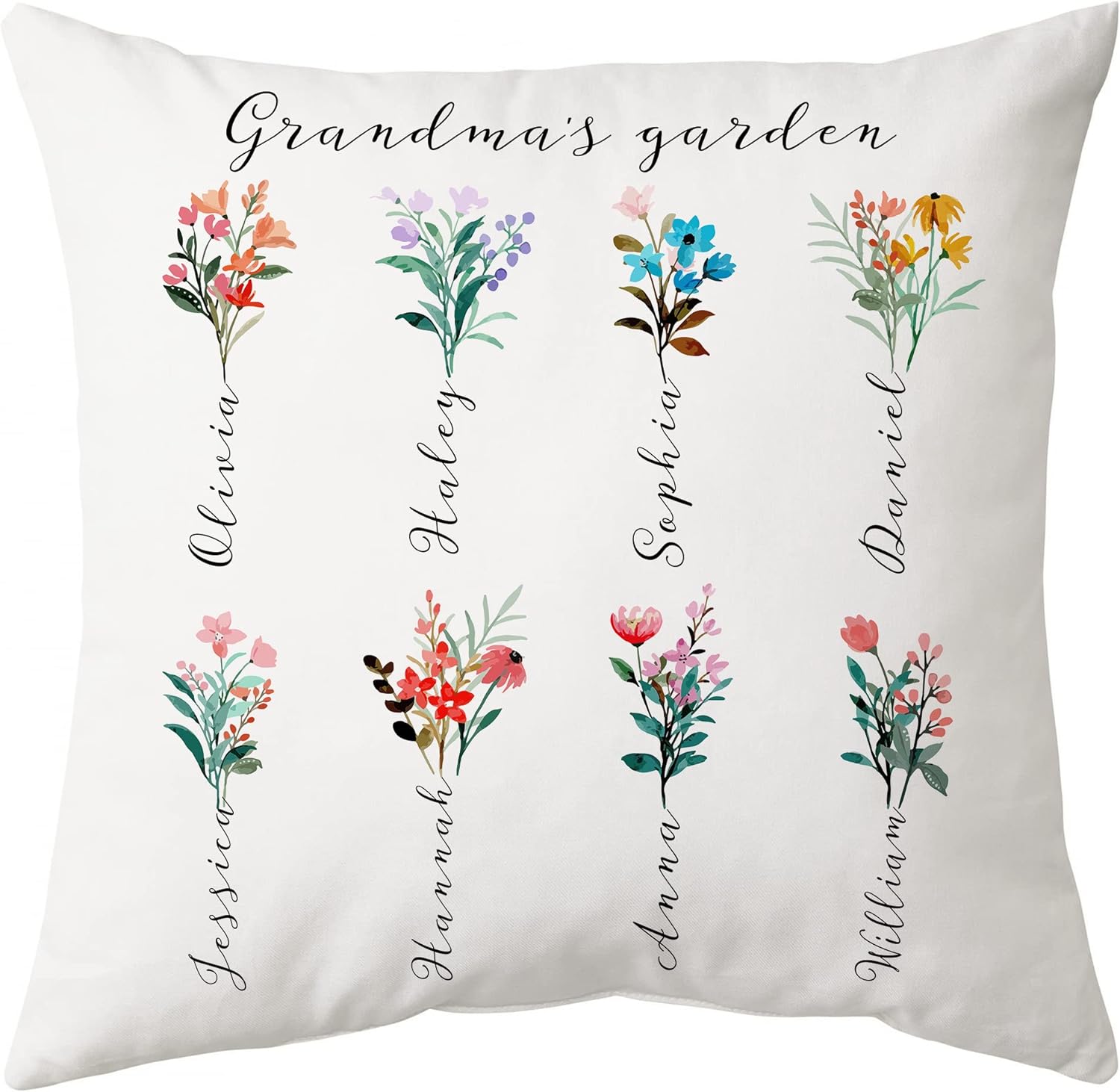 Grandma's Garden - Personalized Pillow (Insert Included)
