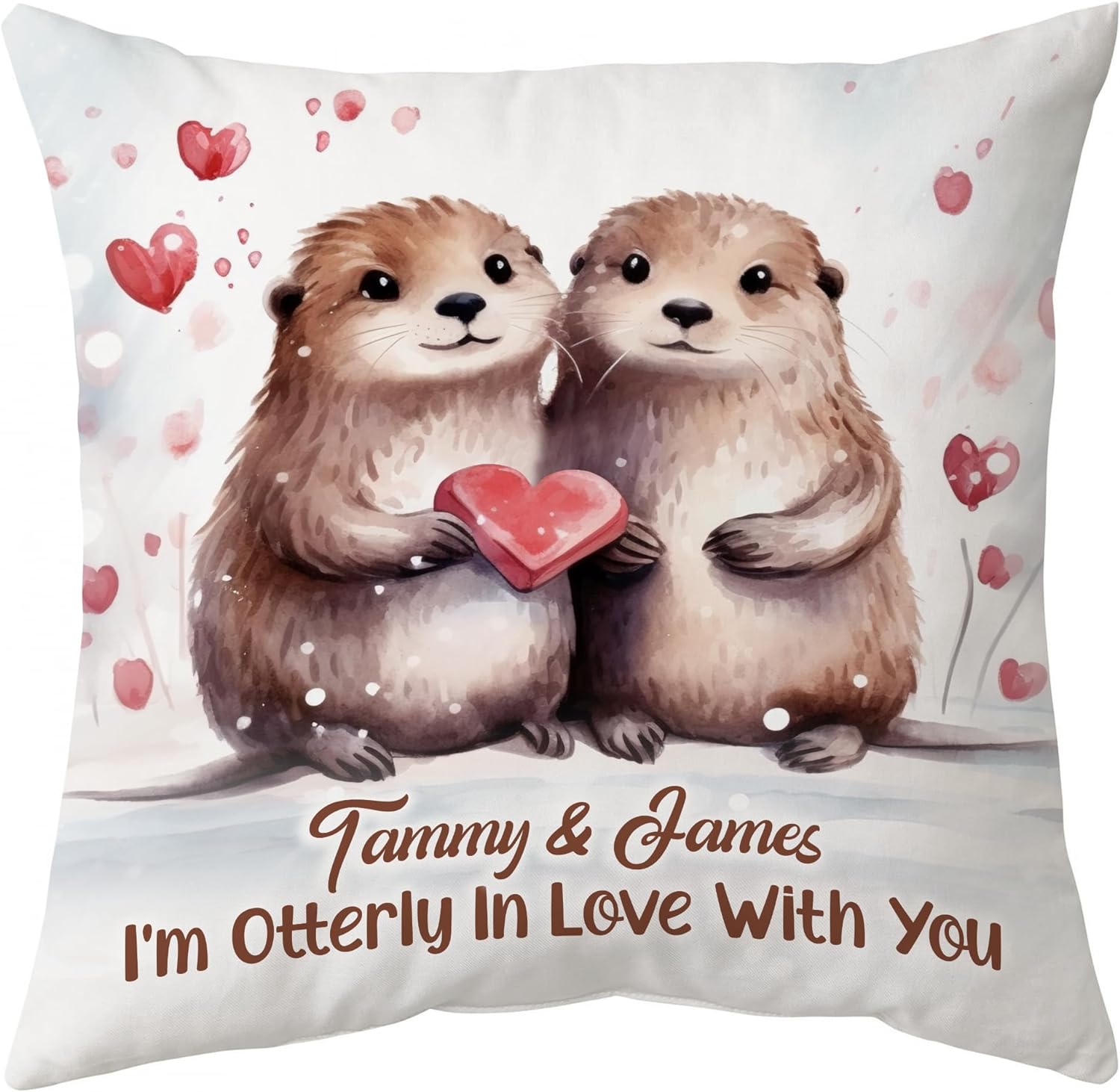 I'm Otterly In Love With You - Personalized Pillow (Insert Included)