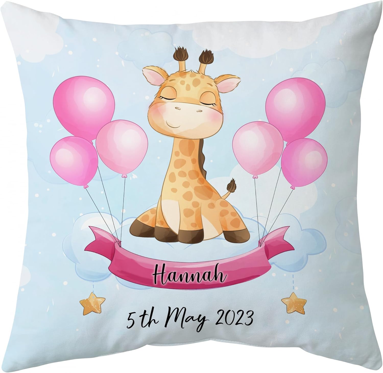 Giraffe Theme - Personalized Pillow (Insert Included)