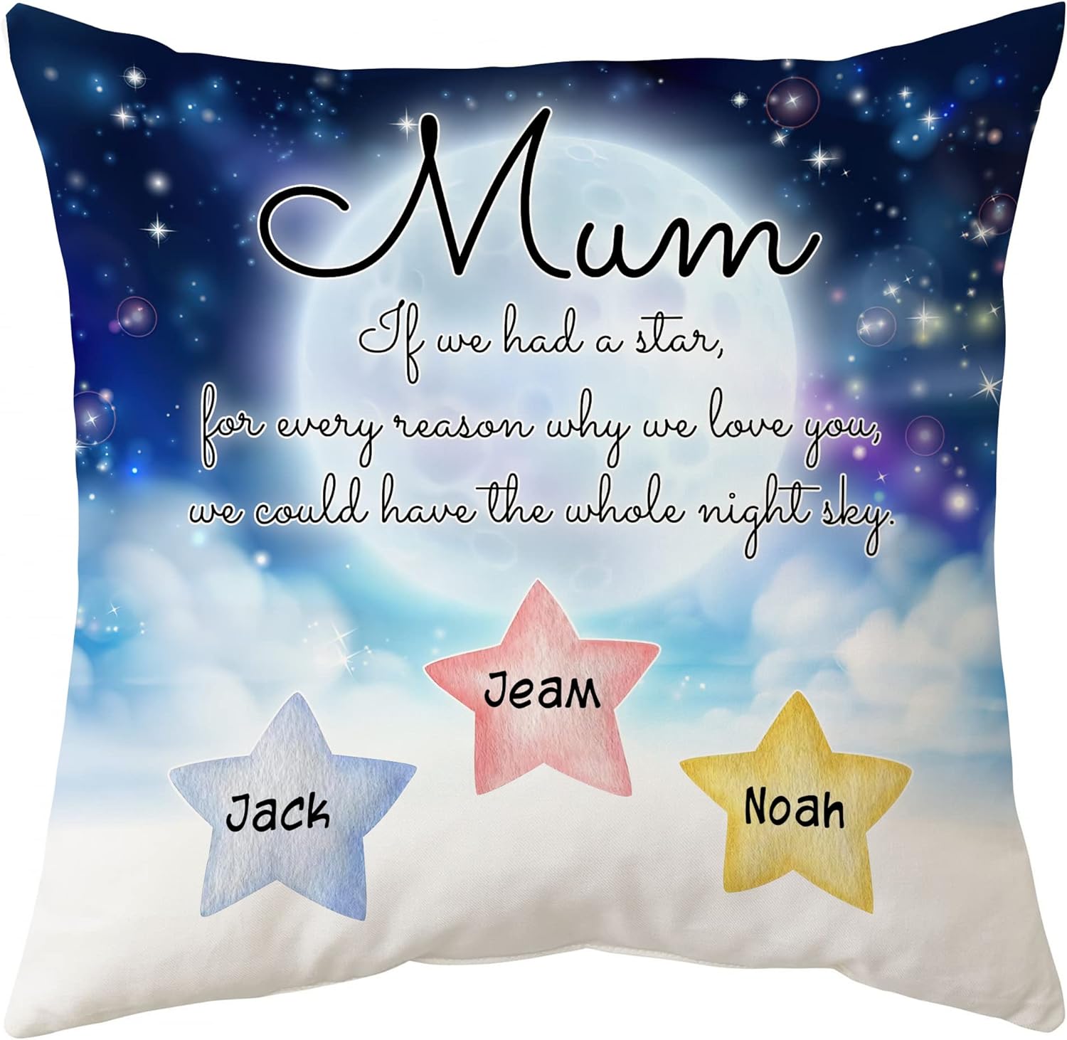 Mom Star Theme - Personalized Pillow (Insert Included)