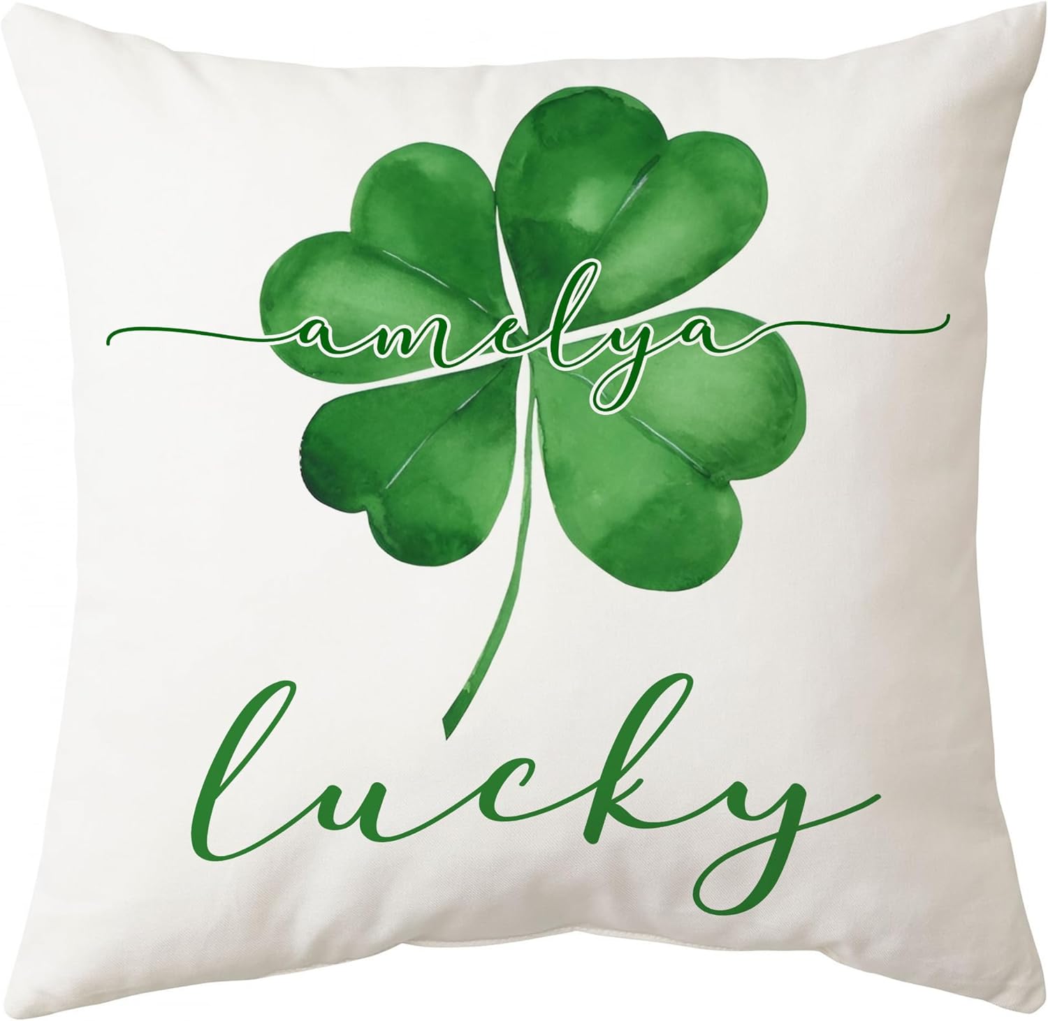 Green Four-Leaf Clover - Personalized Pillow(Insert Included)