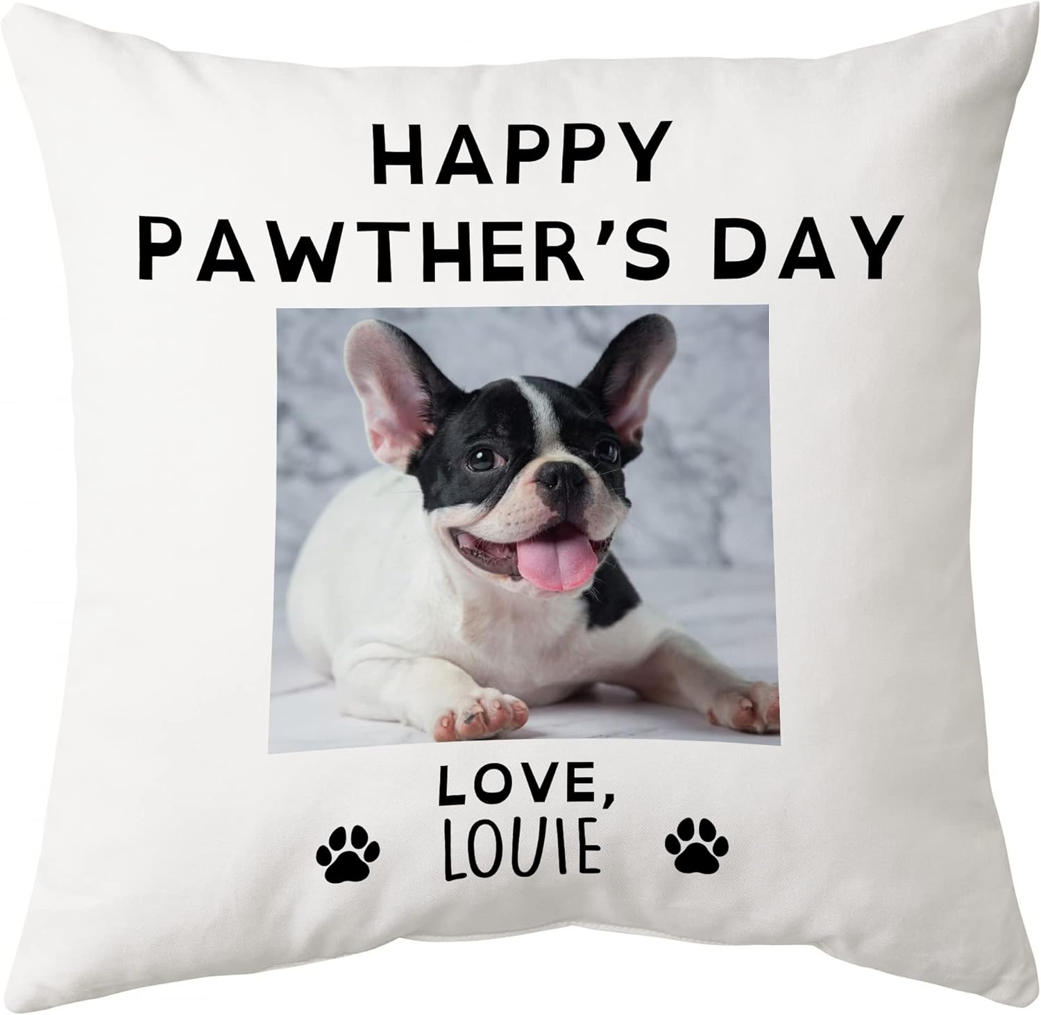 Happy Pawther's Day - Personalized Photo Pillow