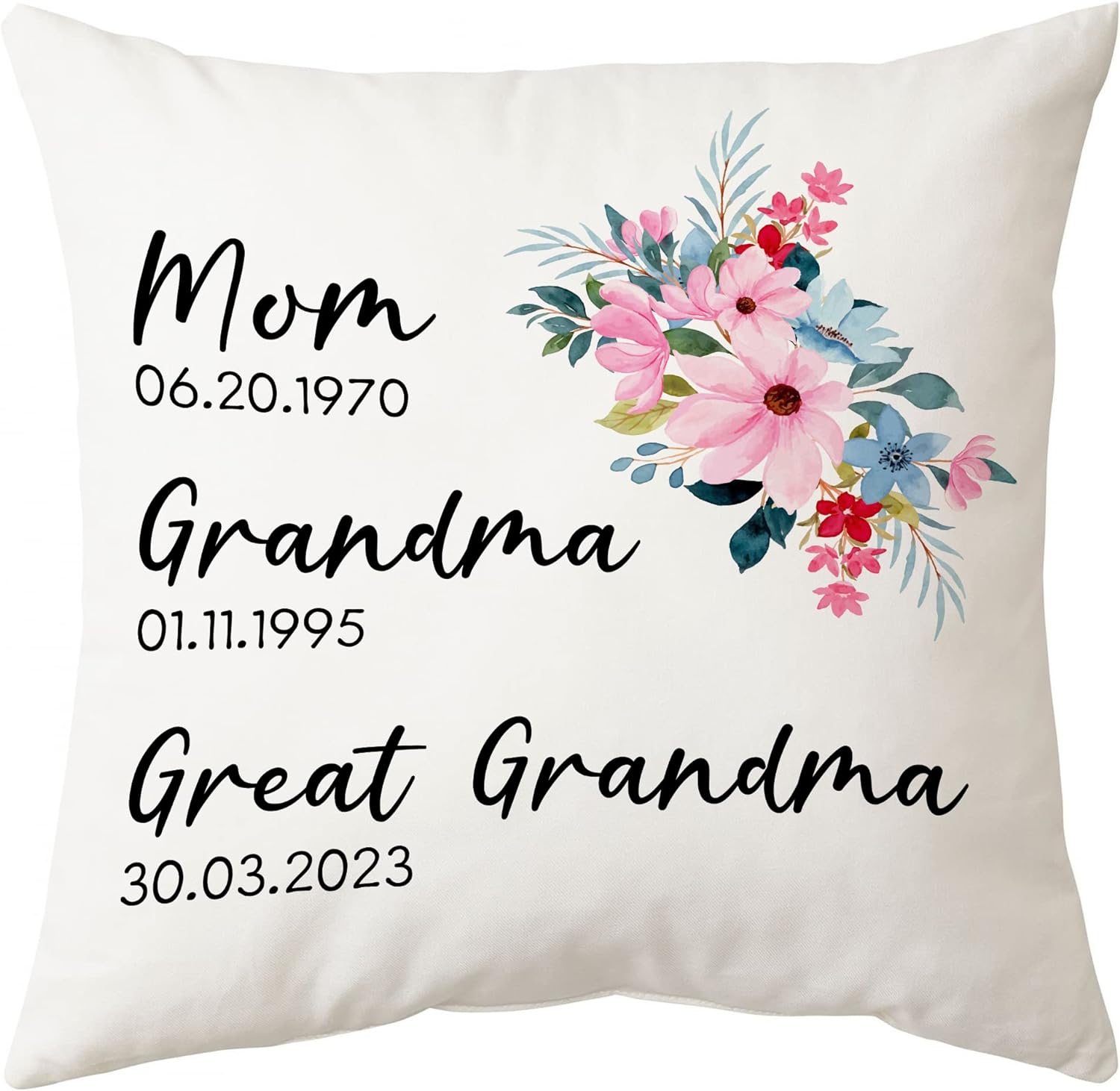 Grandma Pattern - Personalized Pillow (Insert Included)