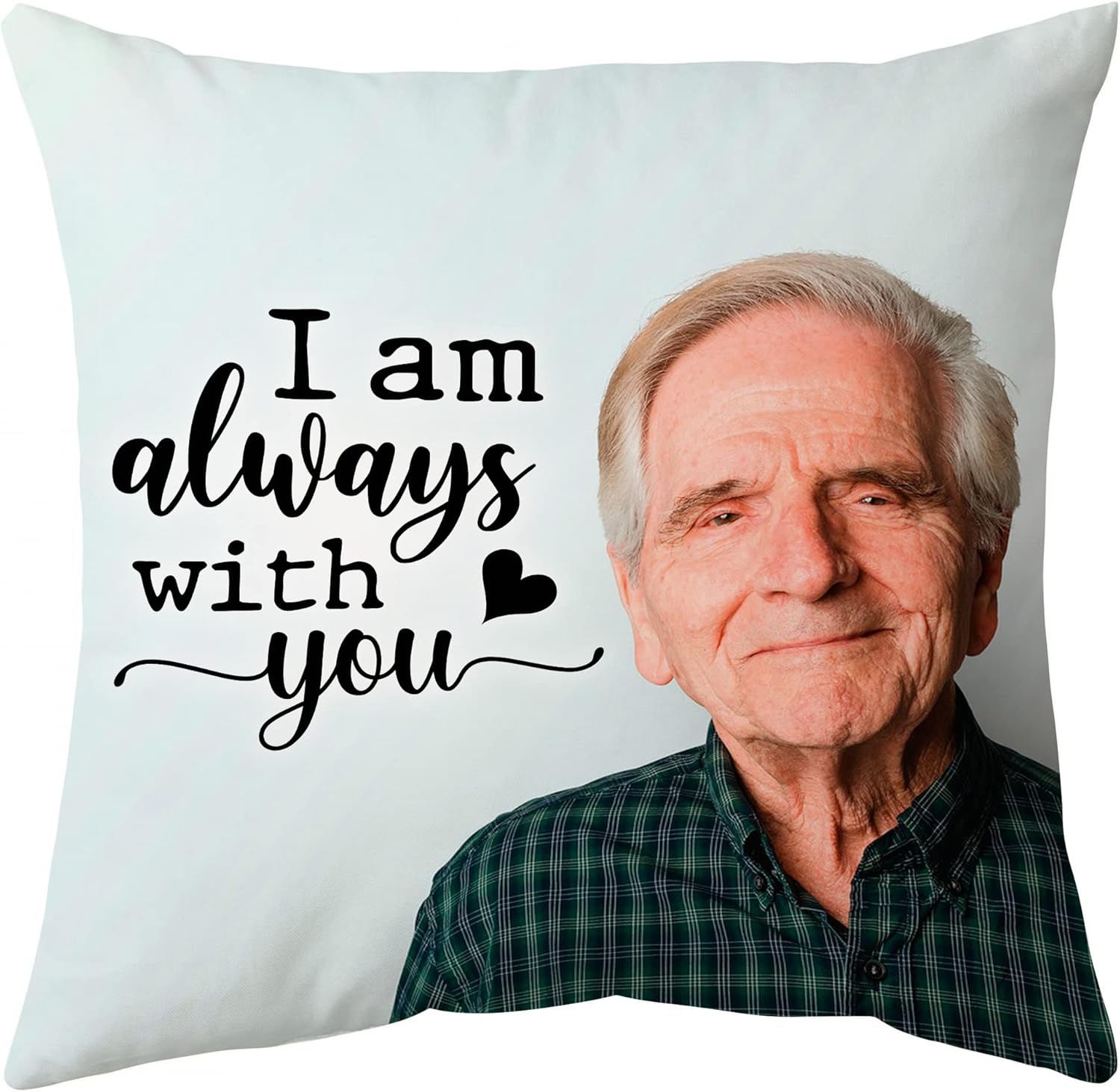 Always with You Personalized Memorial Pillow with Insert – Custom Photo Sympathy Cushion – Cardinal Remembrance Gift for Loss of Loved One