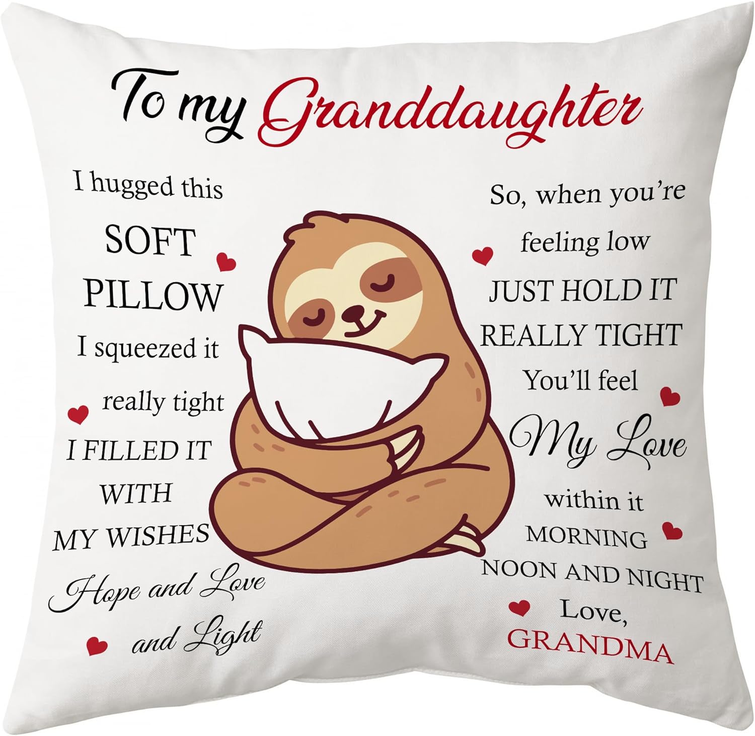 To My Granddaughter - Personalized Pillow (Insert Included)
