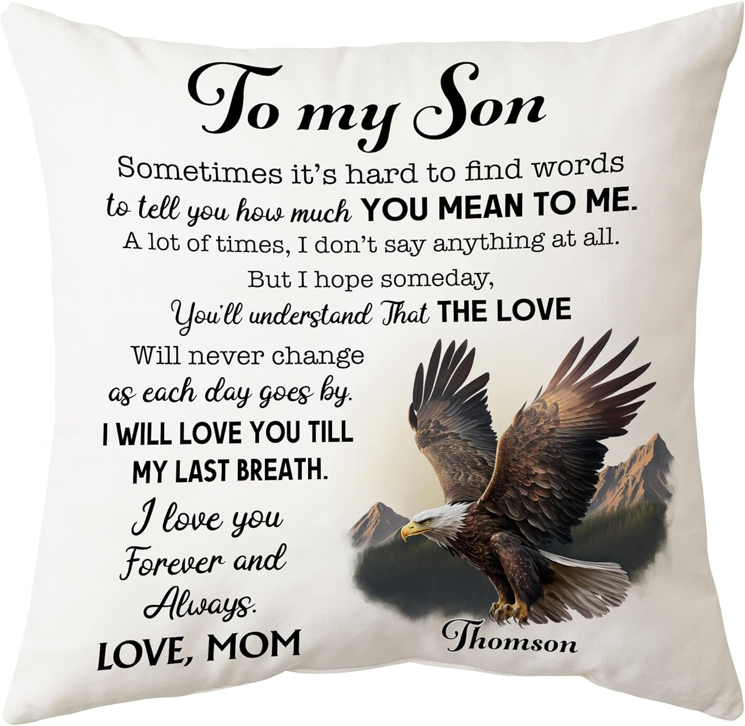 I Will Love You Till My Last Breath - Personalized Pillow(Insert Included)