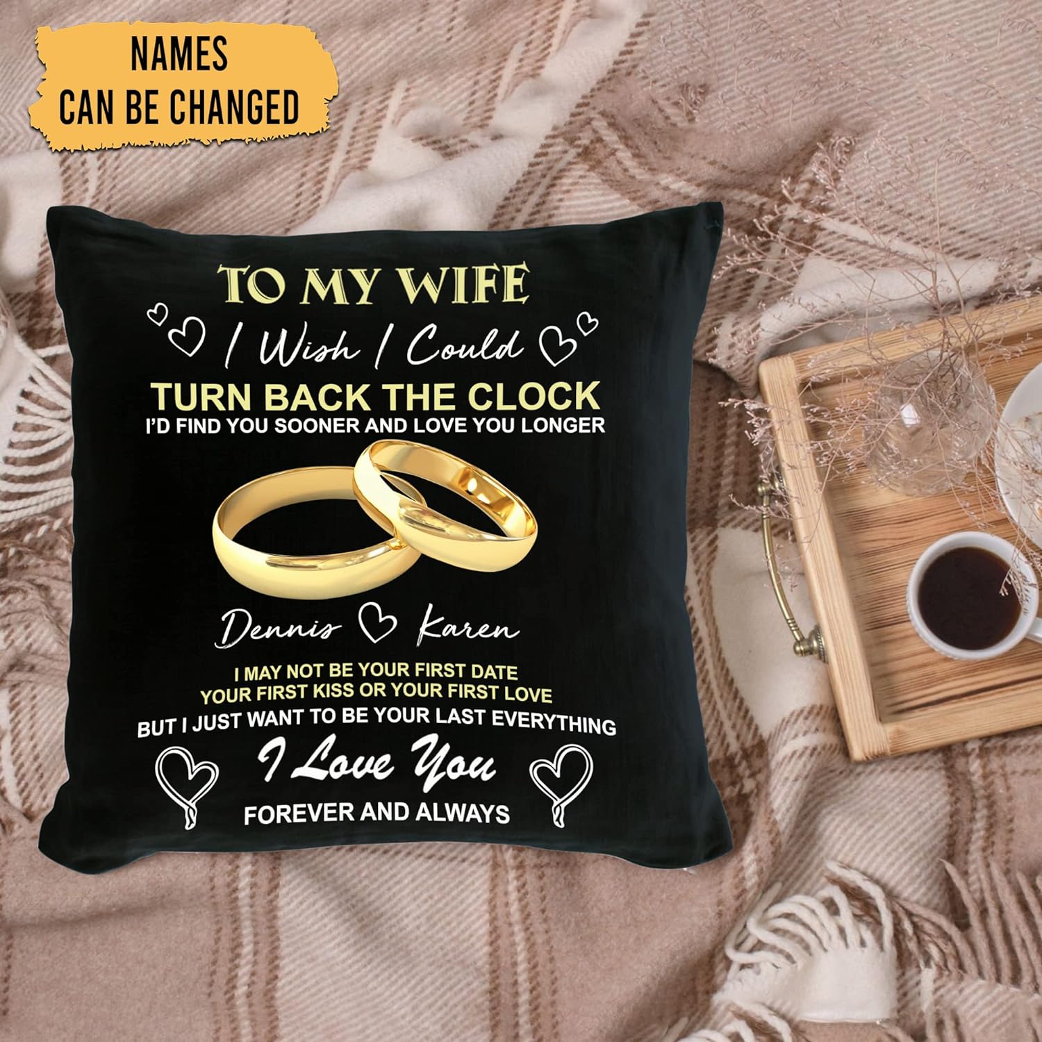 I Wish I Could Turn Back The Clock - Personalized Pillow (Insert Included)