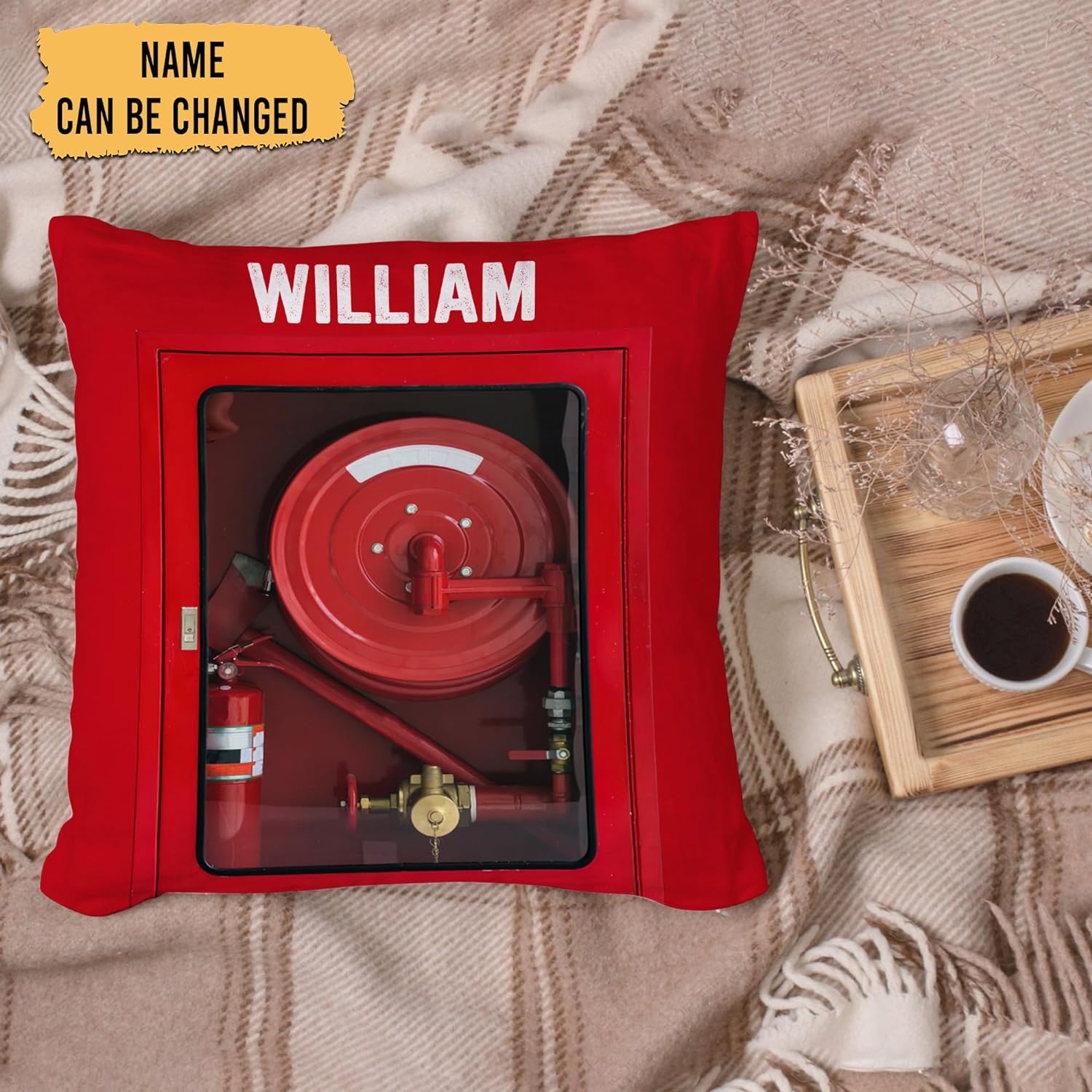 Fire Appliances Pattern - Personalized Pillow (Insert Included)