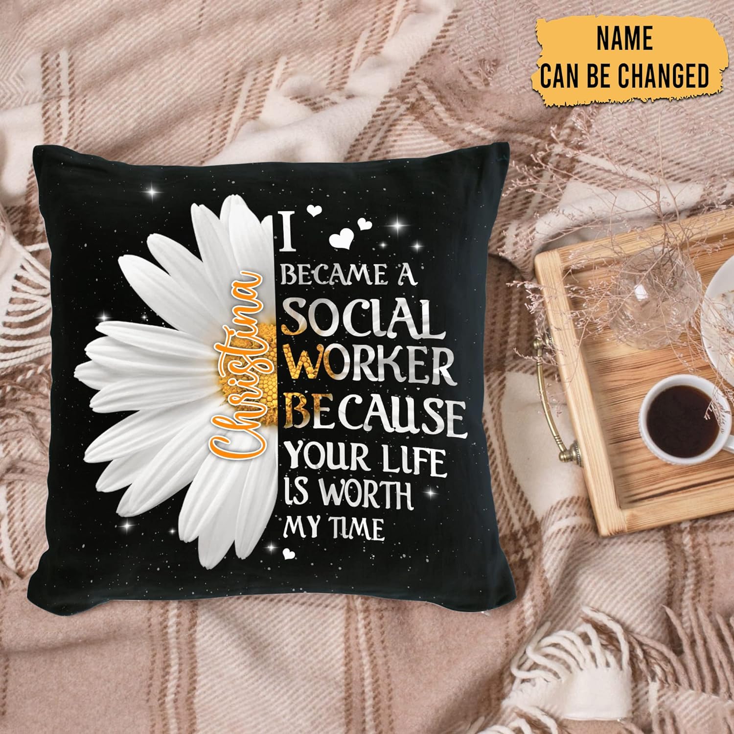 I Became A Social Worker - Personalized Pillow (Insert Included)