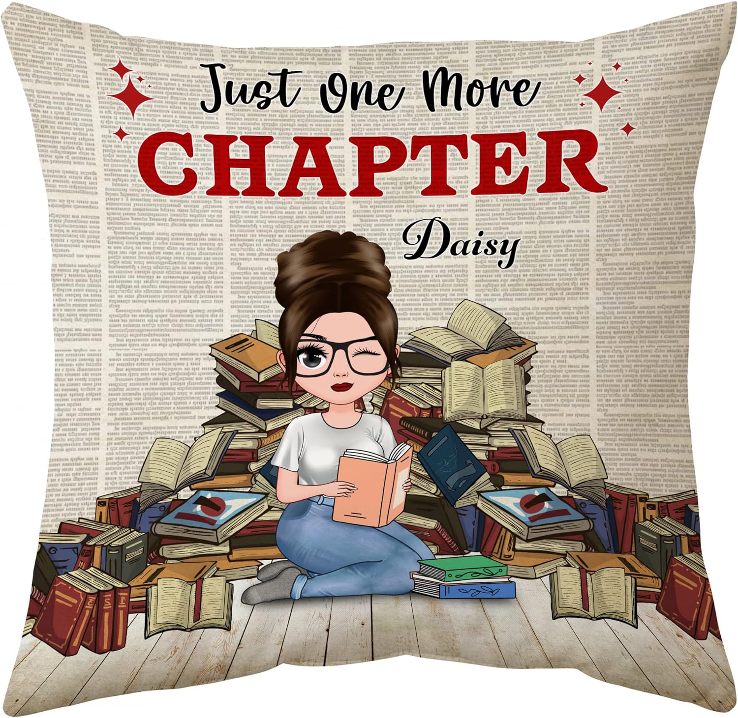 Just One More Chapter - Personalized Pillow (Insert Included)