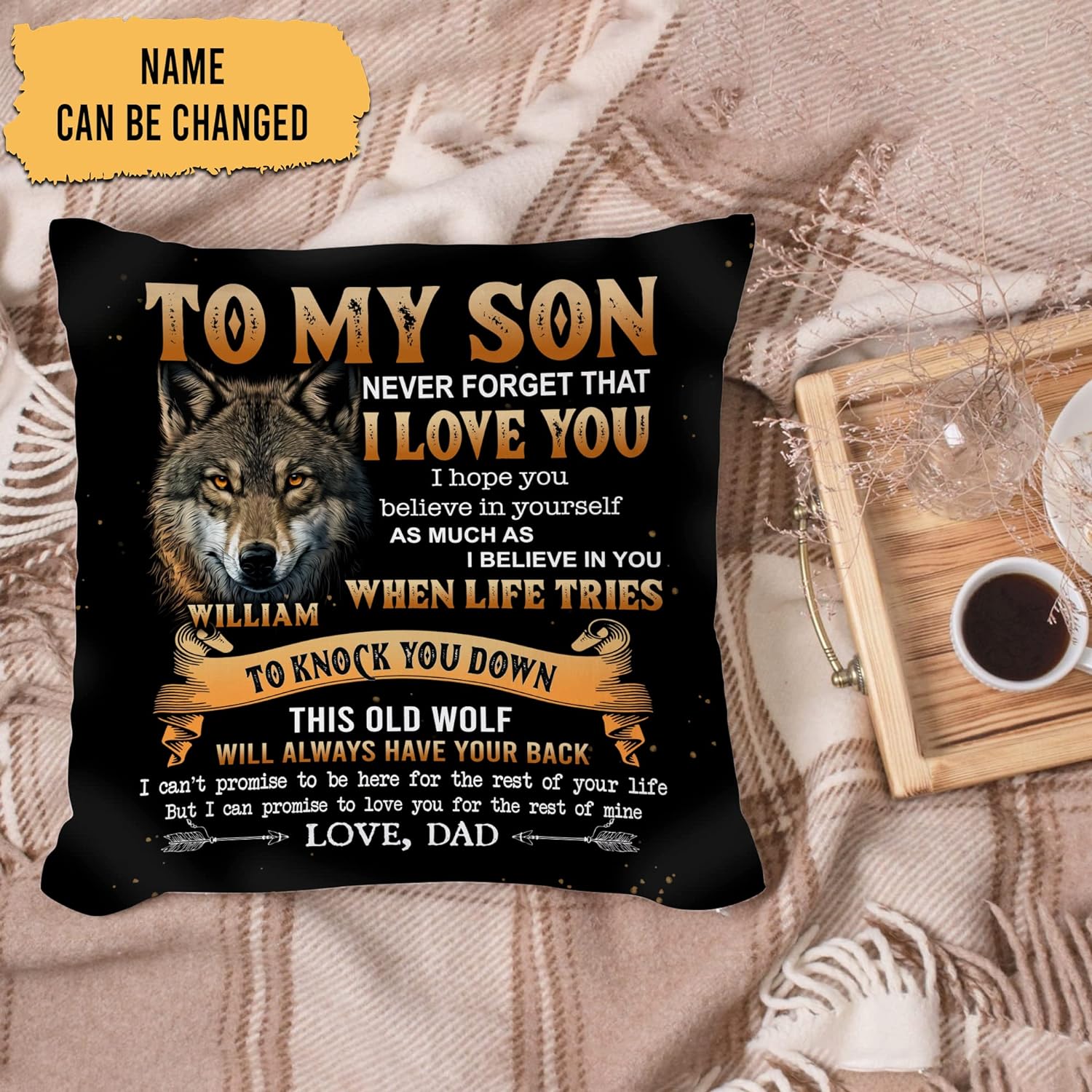 Never Forget That I love You - Personalized Pillow(Insert Included)