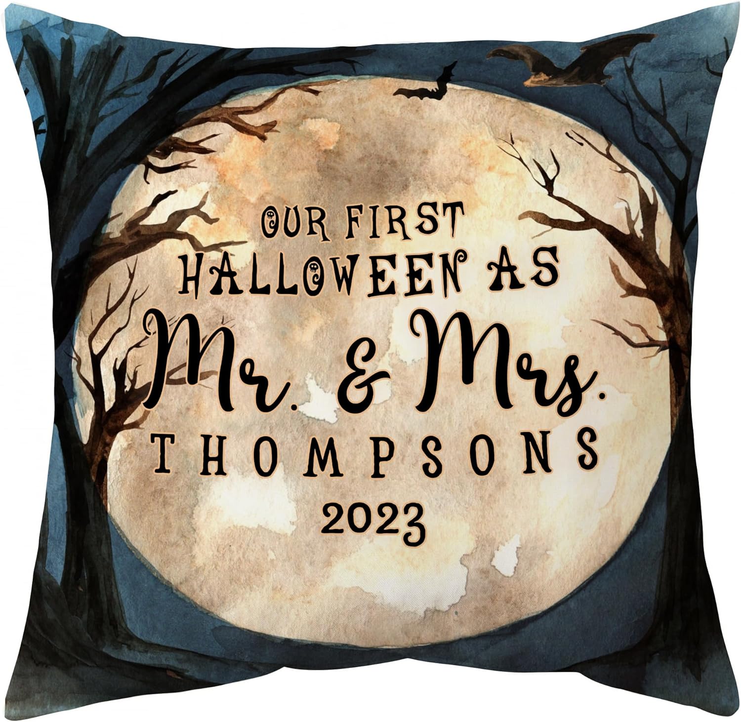 Our First Halloween As - Personalized Pillow (Insert Included)