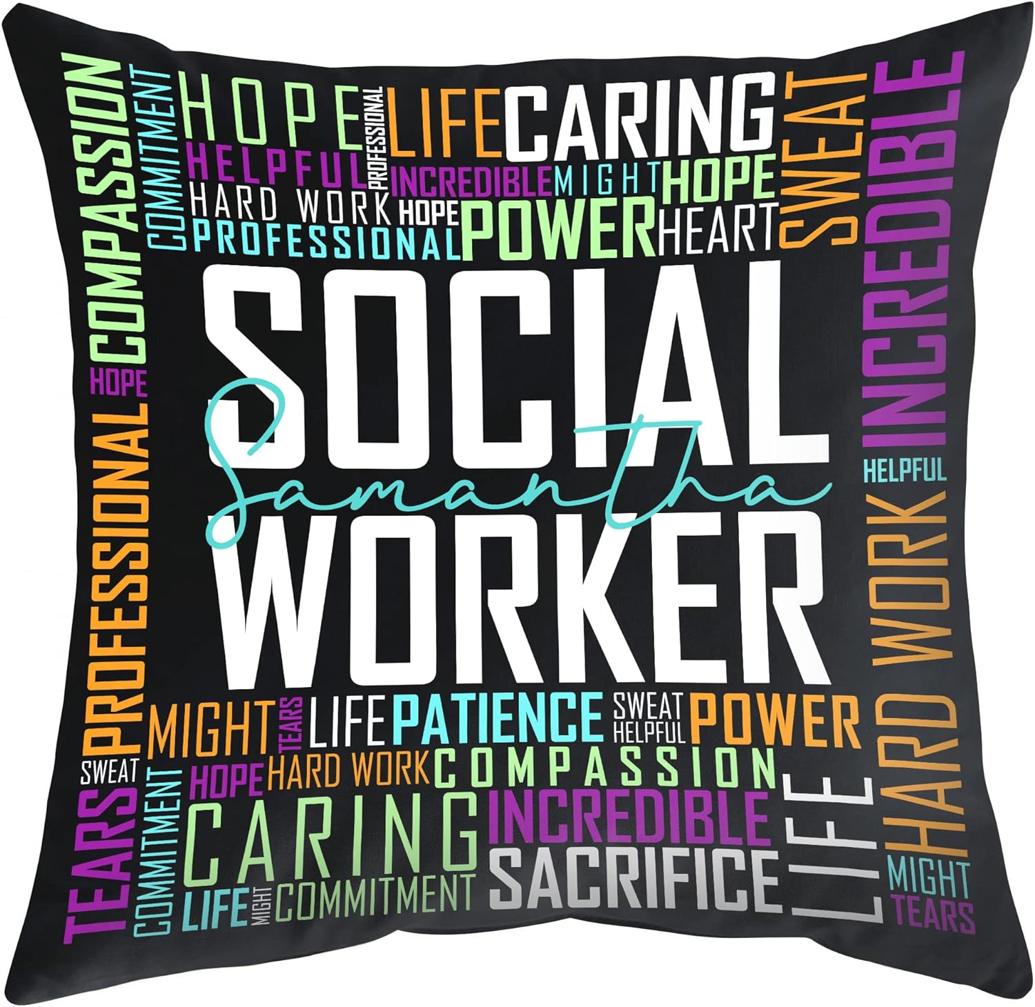 Social Worker Theme - Personalized Pillow (Insert Included)