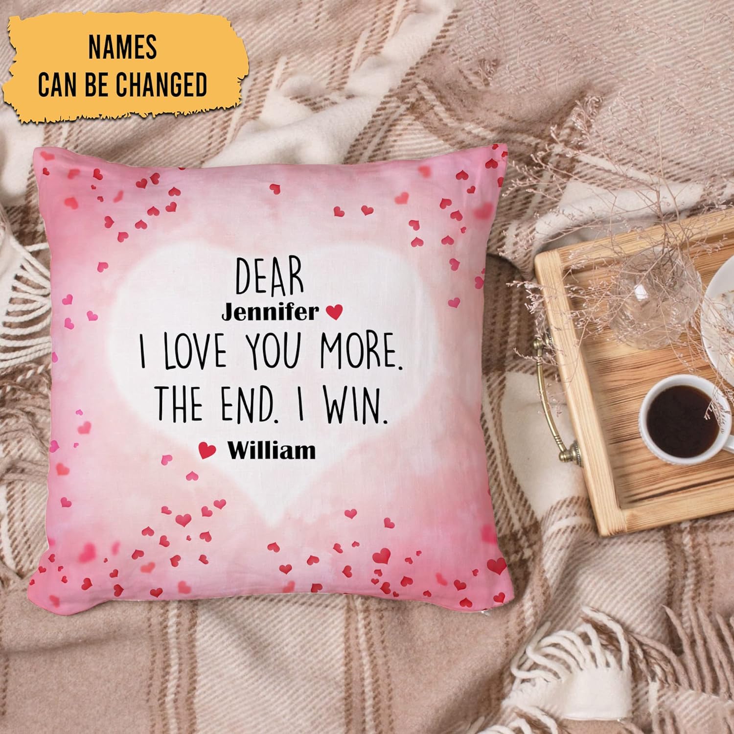 I Loe You More - Personalized Pillow (Insert Included)