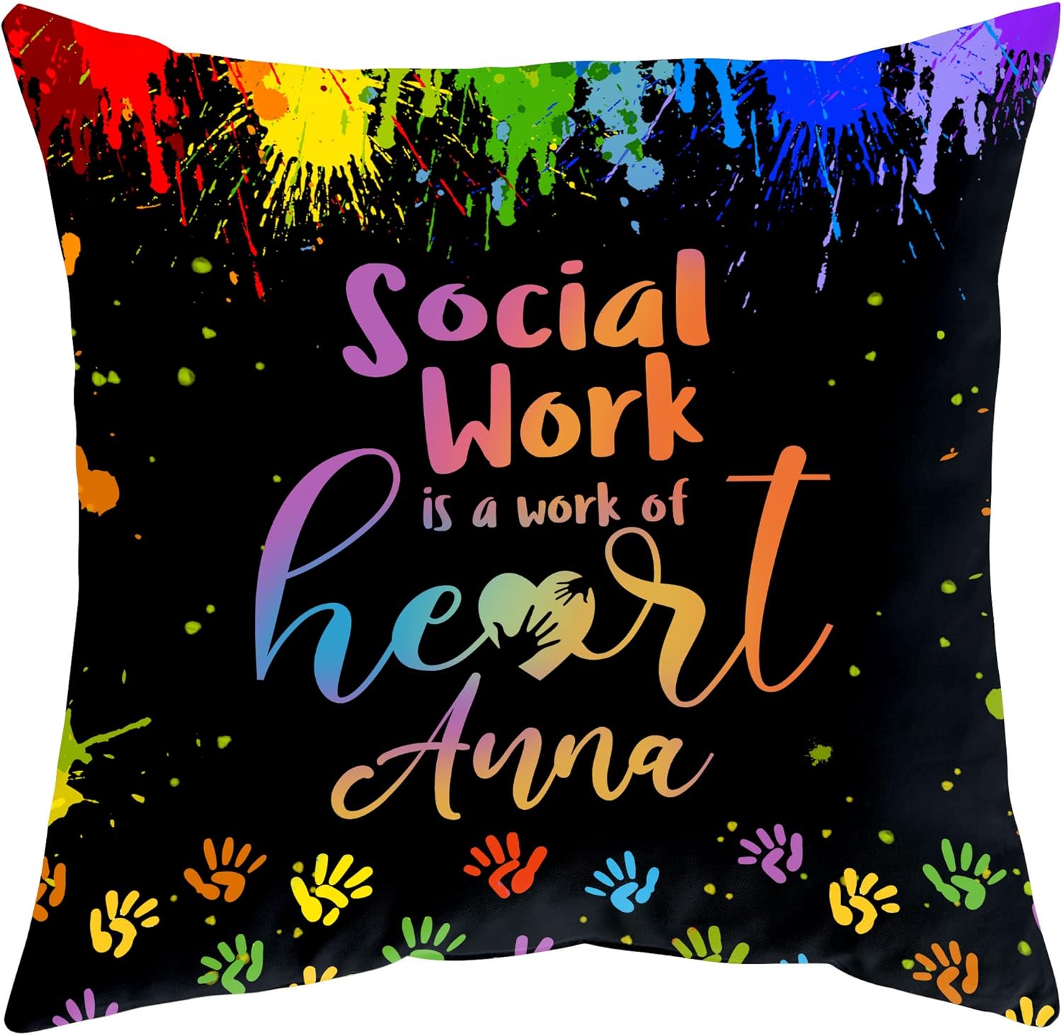 Social Worker Is A Work Of Heart - Personalized Pillow (Insert Included)