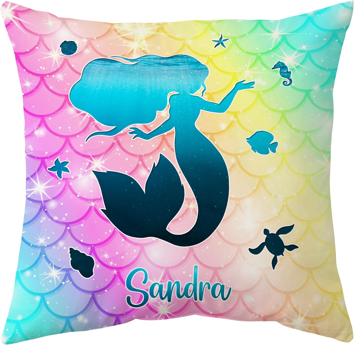 Mermaid Pattern - Personalized Pillow (Insert Included)