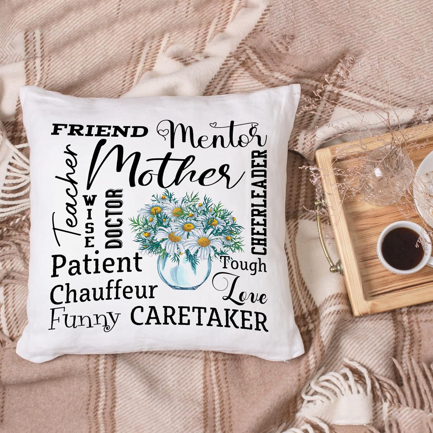Mom Floral Theme - Personalized Pillow (Insert Included)