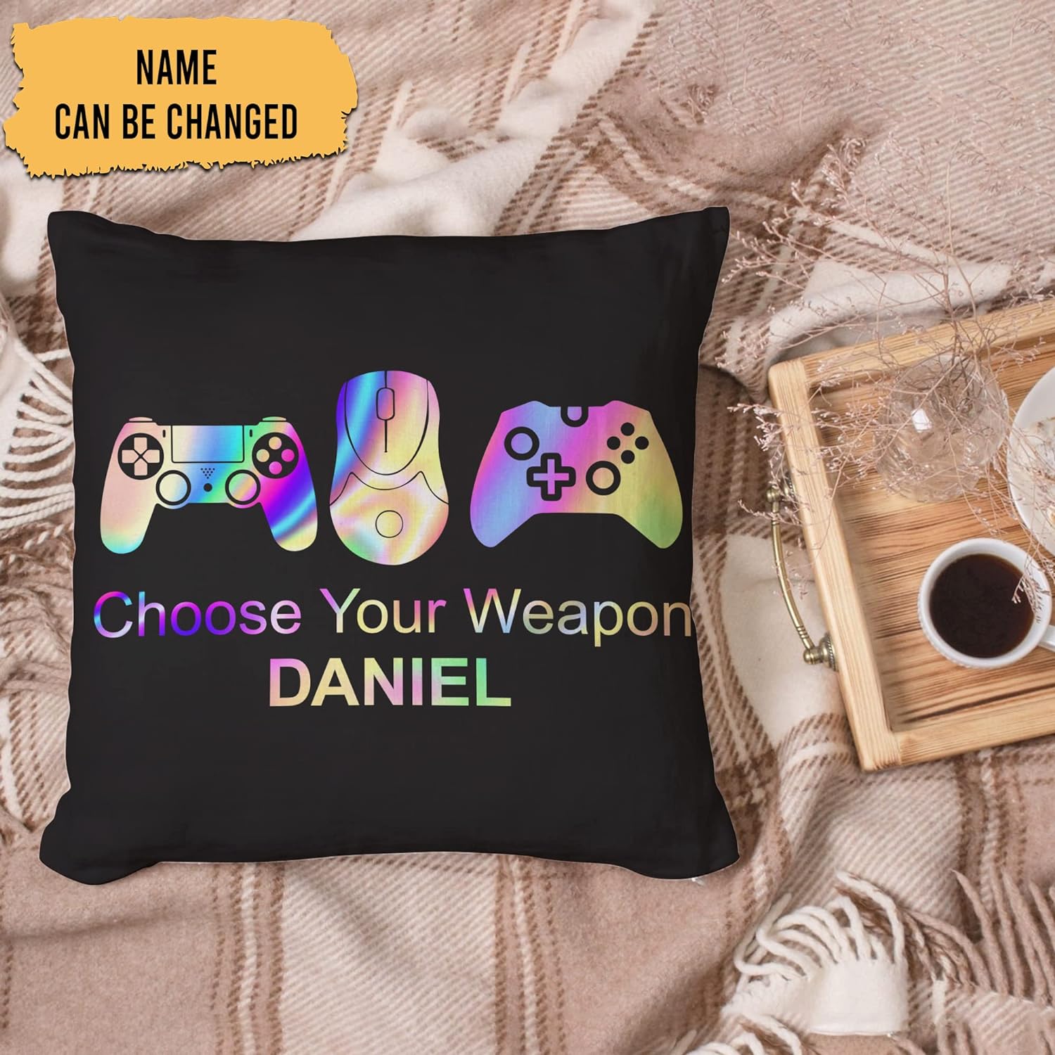 Choose Your Weapon - Personalized Pillow (Insert Included)