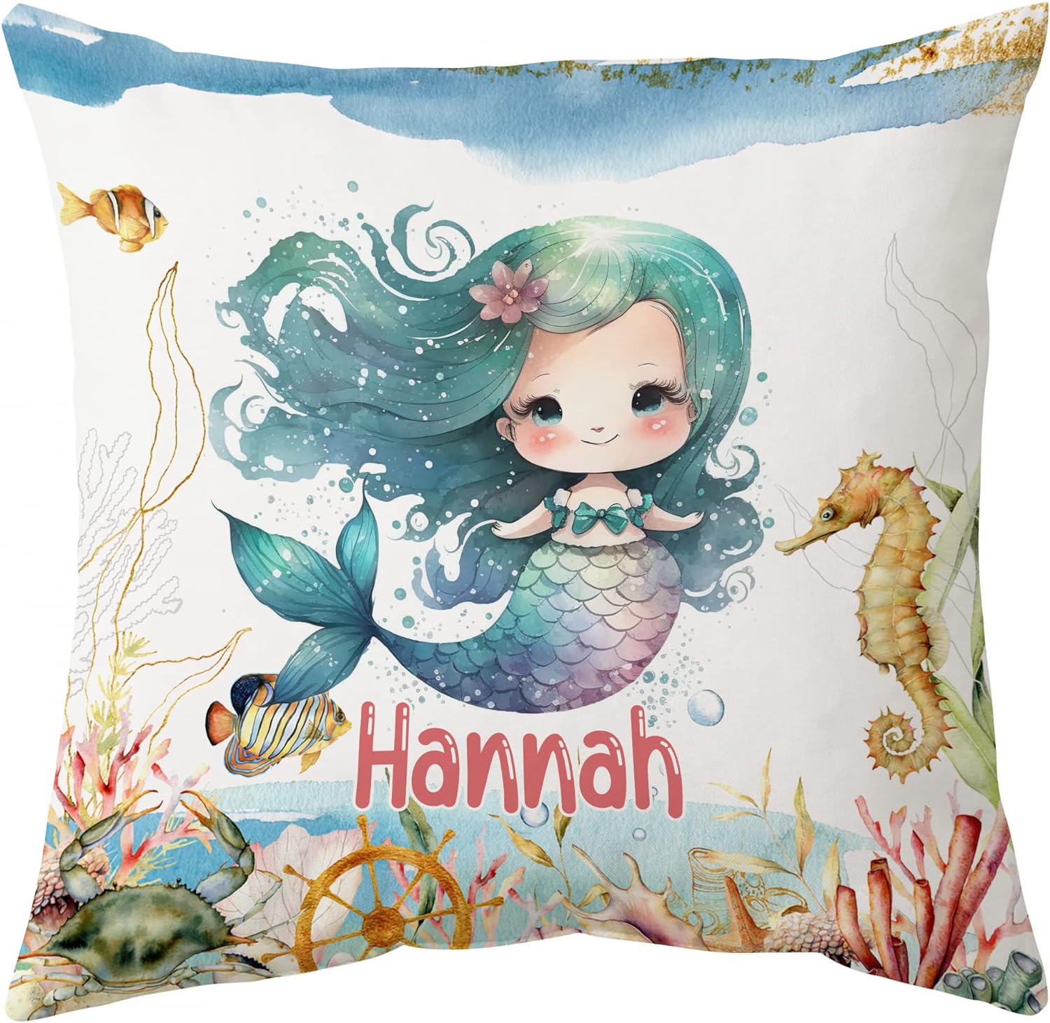Mermaid Sea - Personalized Pillow (Insert Included)