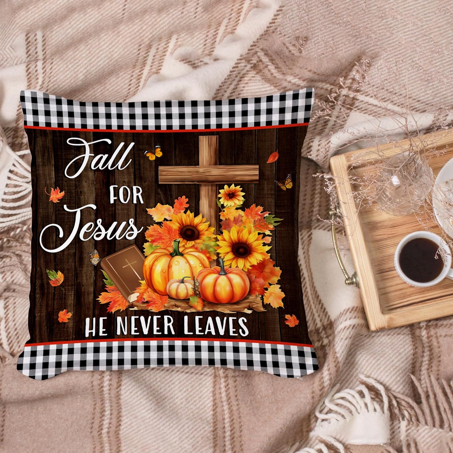 Fall For Jesus - Personalized Pillow(Insert Included)