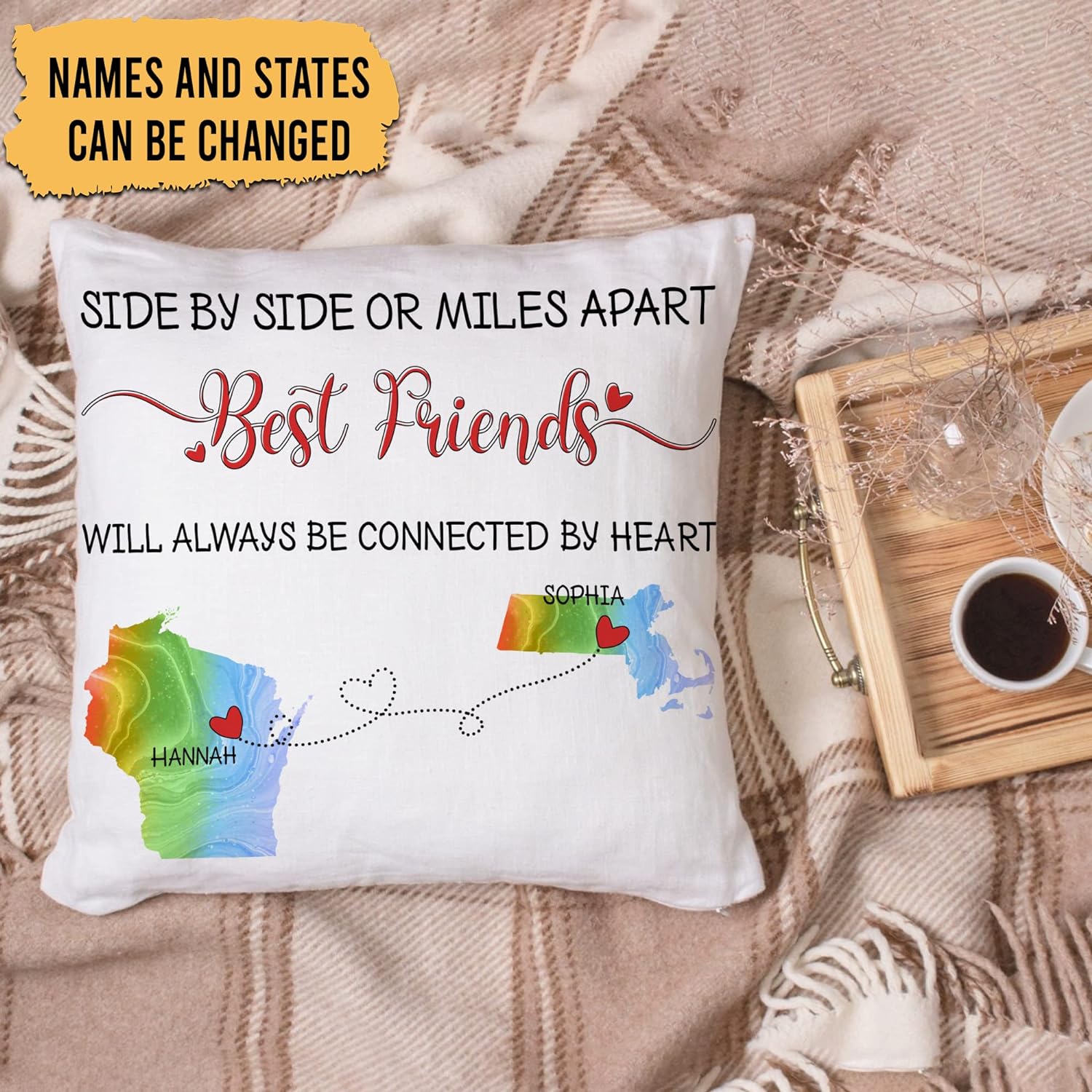 Best Friend Are Always Close To the Heart - Personalized Pillow(Insert Included)