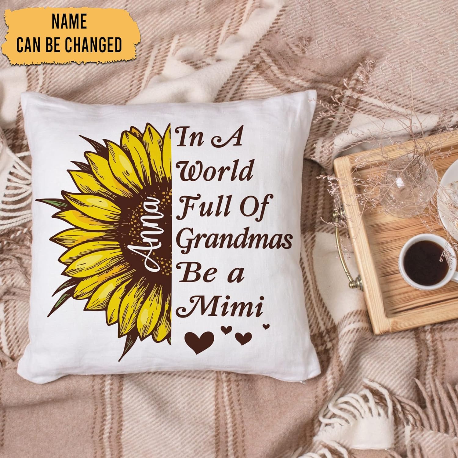In A World Full Of Grandmas - Personalized Pillow(Insert Included)