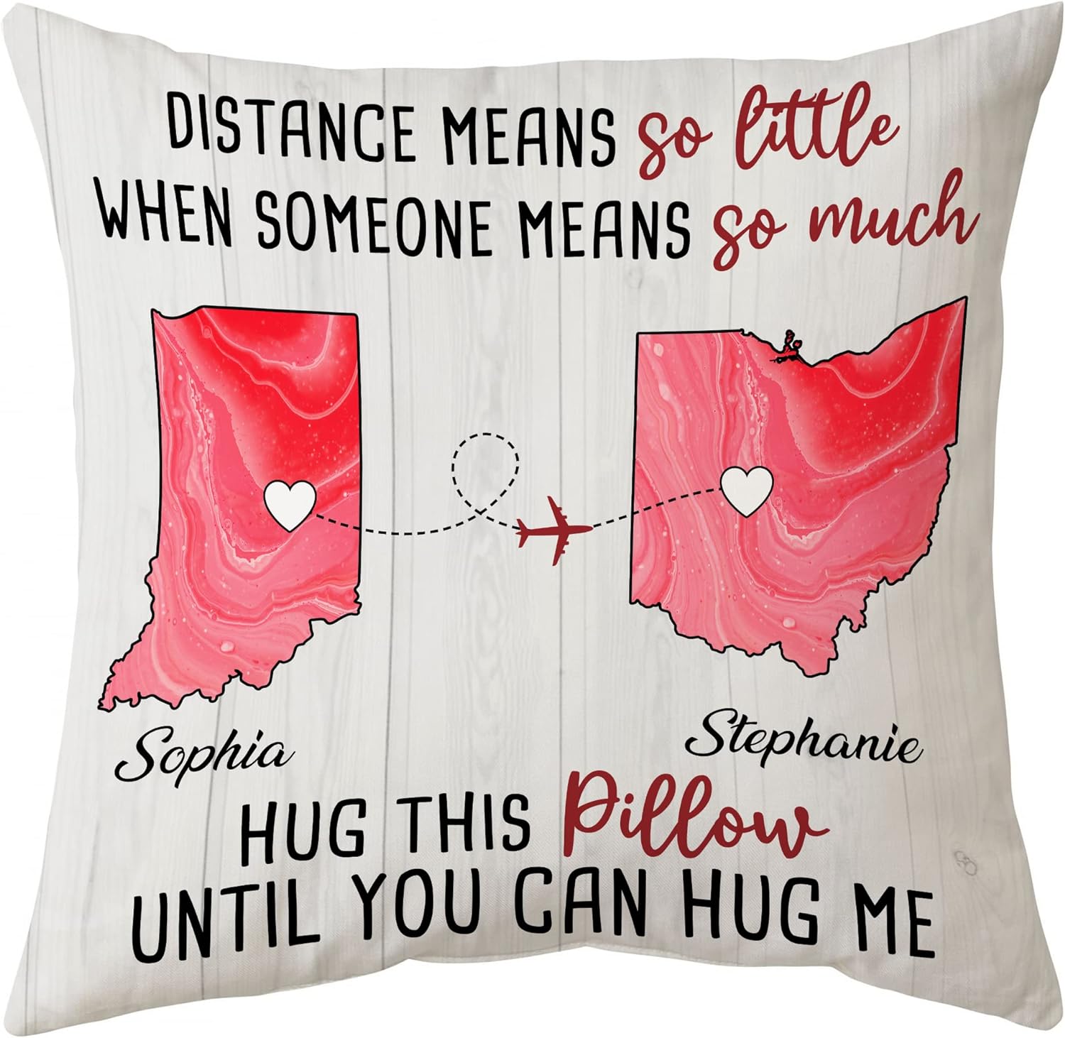 Hug This Pillow Unitl You Can Hug Me - Personalized Pillow