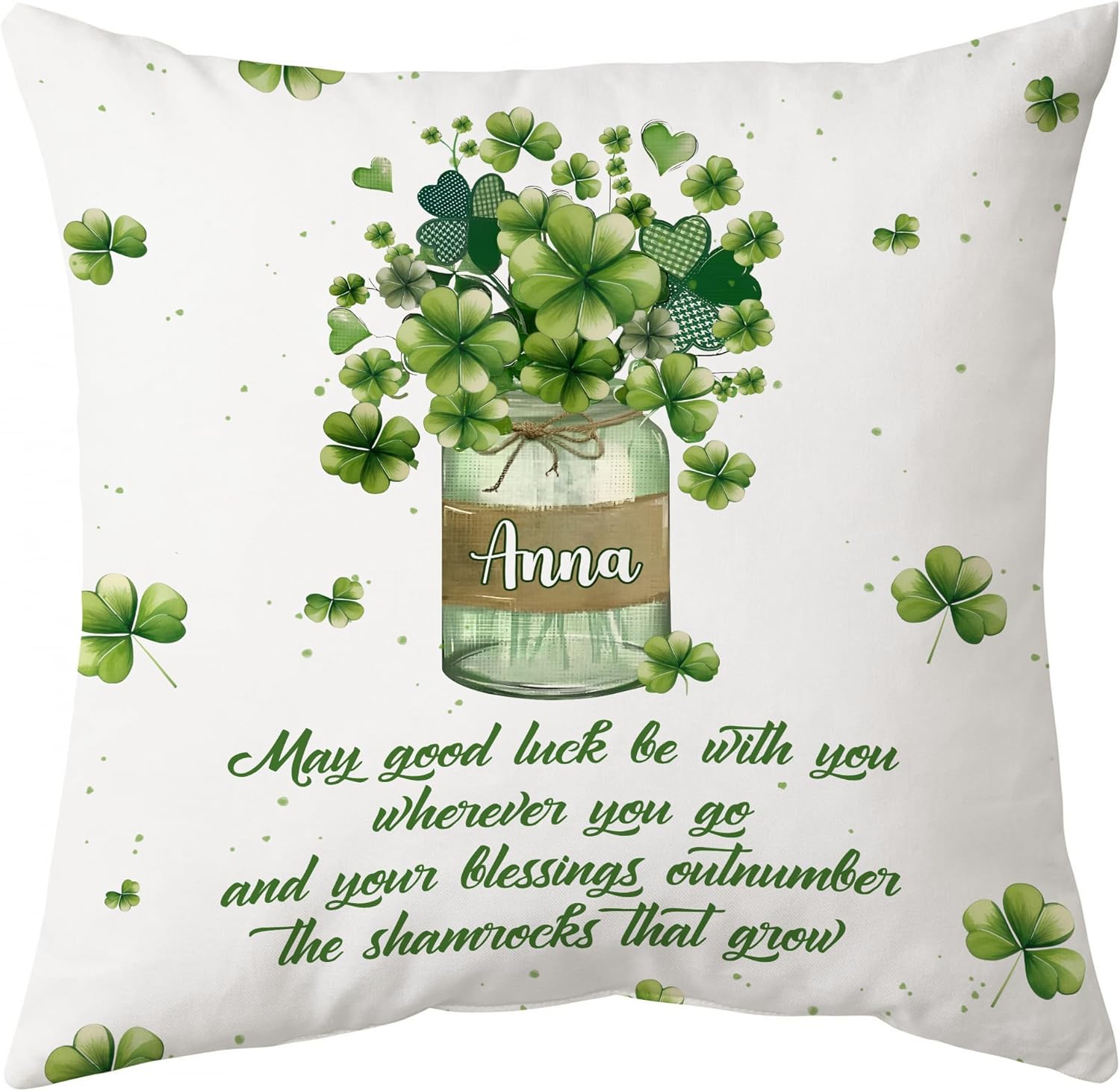 Clover Leaf - Personalized Pillow(Insert Included)
