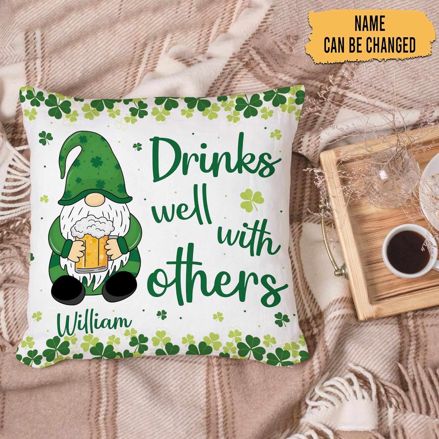 Drink Well With Other - Personalized Pillow(Insert Included)