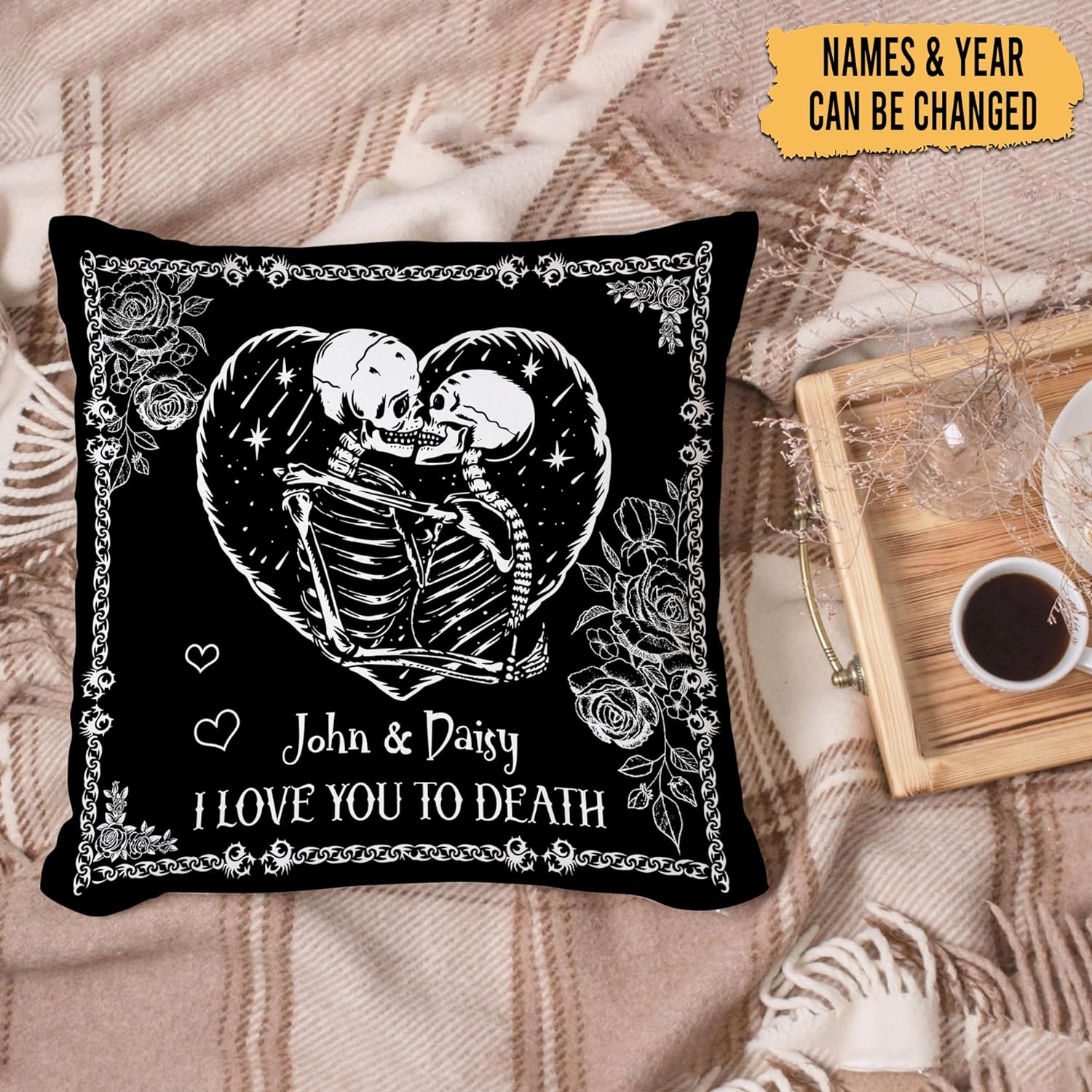 I Love You To Death - Personalized Pillow (Insert Included)