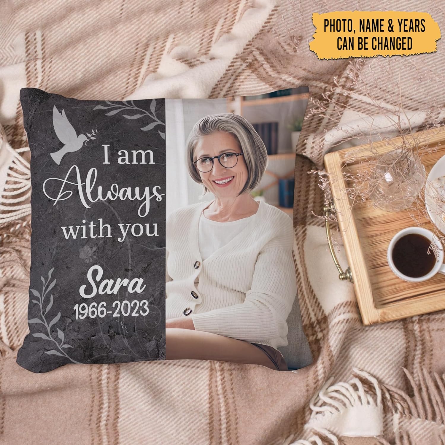 I Am Always With You - Personalized Photo Pillow